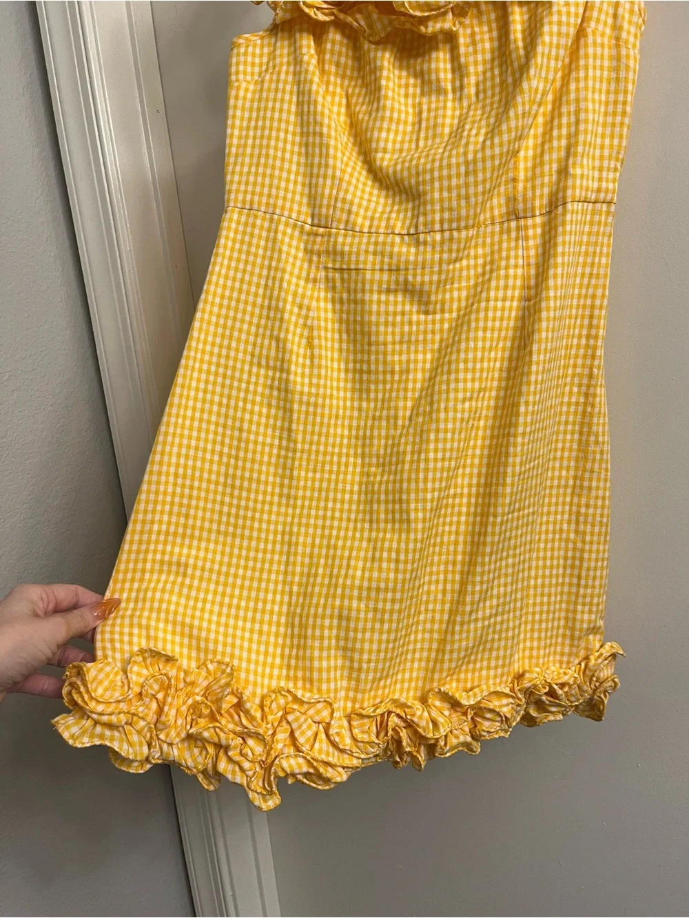 Lovers + Friends Dustin Gingham Mini Dress Small - Picture 5 of 13